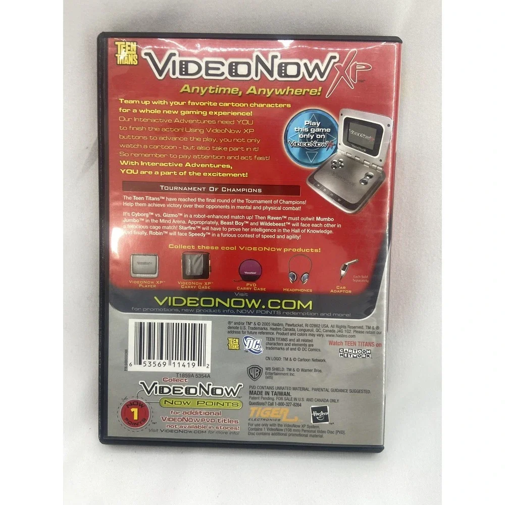 '05 Videonow PVD Video Interactive Adventure Teen Titans Tournament of Champions